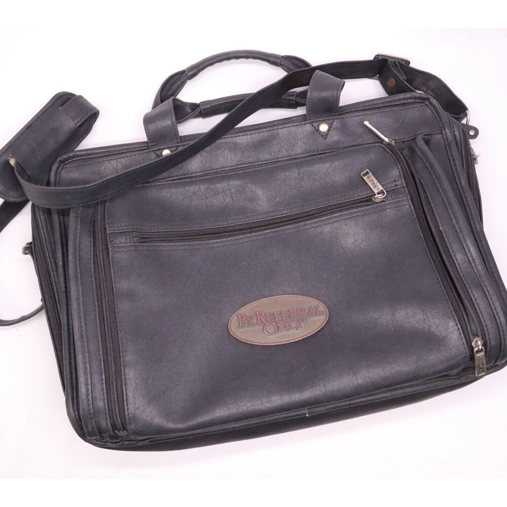 Laptop Bag Case with Handles Removable Shoulder Strap Black Leeds